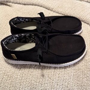 Women's Black HeyDude Casual Shoes